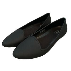 Crocs Eve Flats Slip-On Almond Toe Ballerinas - Black - Size 5